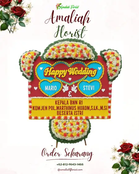Papan Bunga Pernikahan Srijaya